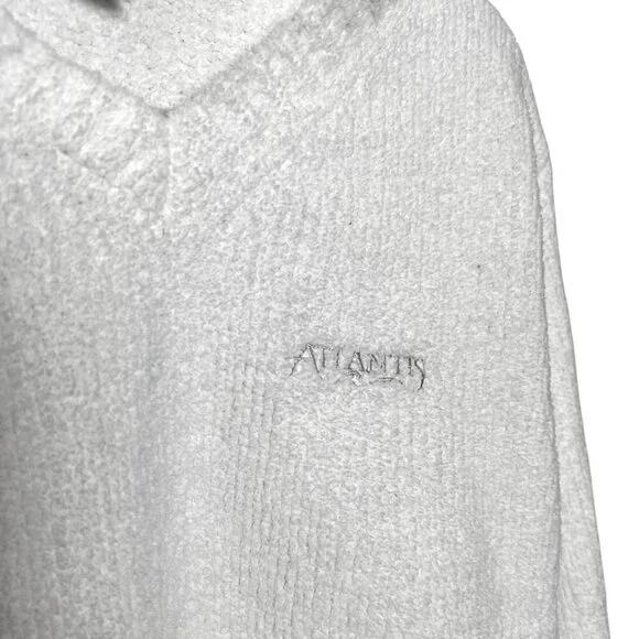 Atlantis Fleece White Long-Sleeve Pullover, S - Picture 3 of 8